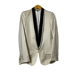 Stella McCartney Womens Wool Pleated Blazer Nude Size EUR 42